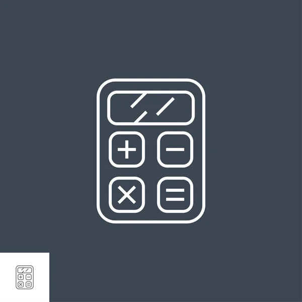 SEO Kalkulator linia ikona — Wektor stockowy