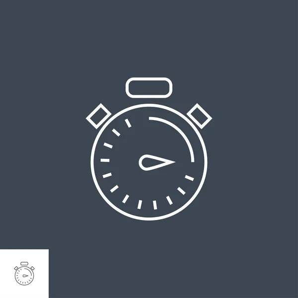 Icône de ligne chronomètre — Image vectorielle