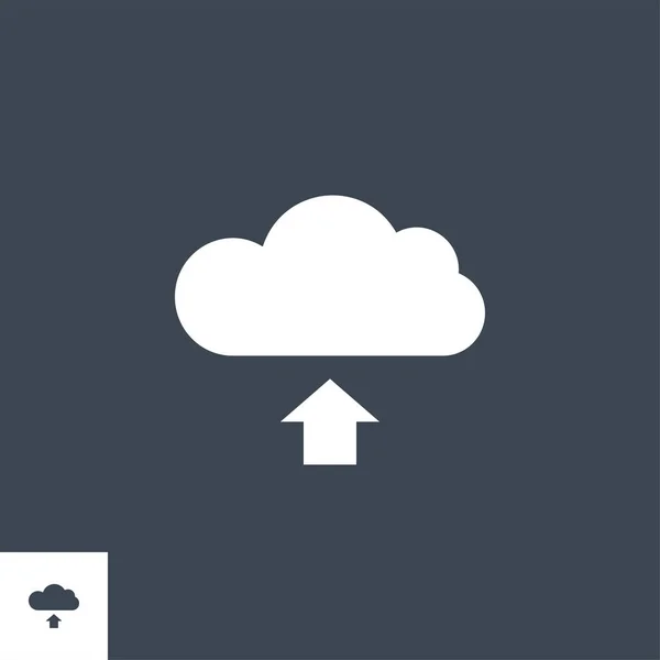 Cloud Storage icono de glifo vectorial relacionado. — Vector de stock