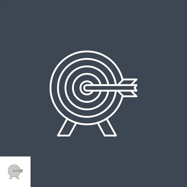 Target Related Vector Line Icon — Stock Vector