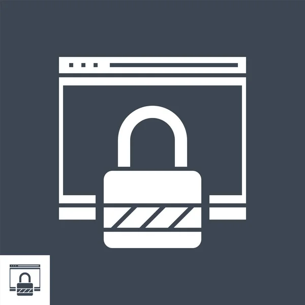 Web Security Related Vector Glyph Icono. — Archivo Imágenes Vectoriales