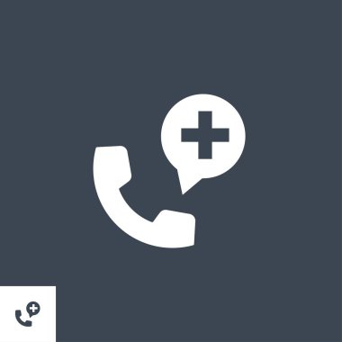 Acil Telefon ile ilgili vektör simgesi.