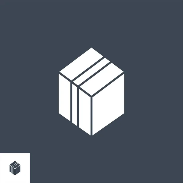 Box Vector Vector Glyph Icon — Stockvektor