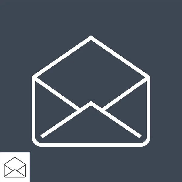 Mail Thin Line Vektor Icon. — Stockvektor