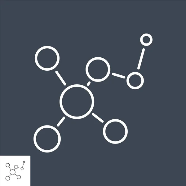 Icono de línea fina vectorial relacionada con Molécula. — Archivo Imágenes Vectoriales