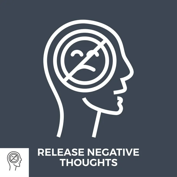 Libérer les pensées négatives — Image vectorielle