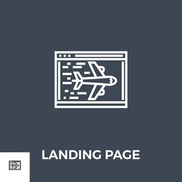 Bladzijde landing Icoon — Stockvector