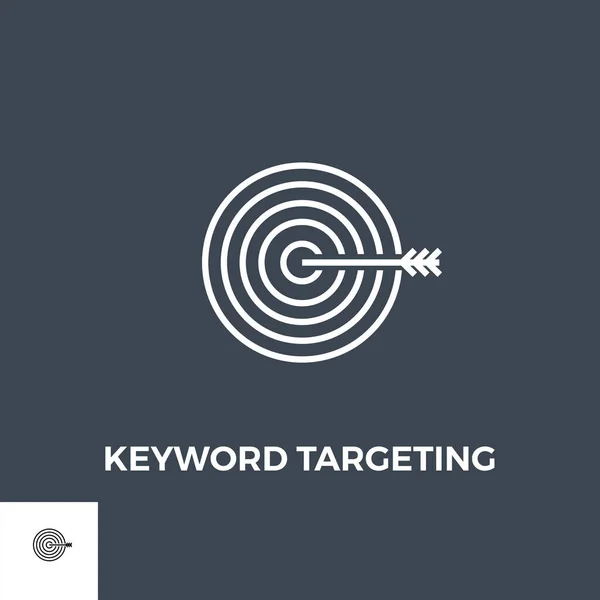 Keyword Targeting Line Icon — Stock Vector