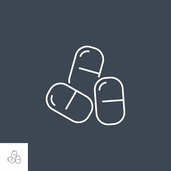 Pastillas icono vector — Vector de stock