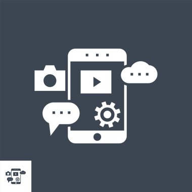 Mobil SEO Vektör Kabartma Simgesi