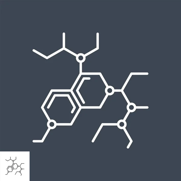 Icono de línea fina vectorial relacionada con Molécula. — Archivo Imágenes Vectoriales