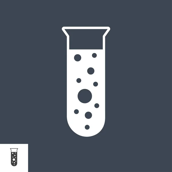 Test Tube related vector glyph icon. — Stock Vector