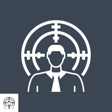 Hedef Seyirci Vektör Kabartma Simgesi