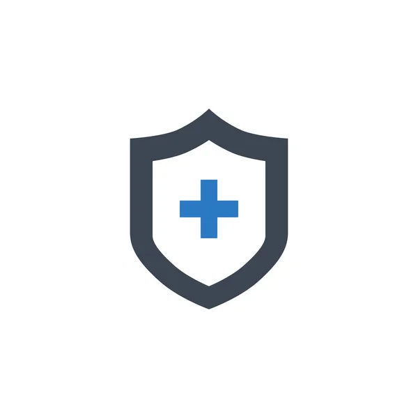 Icona vettoriale correlata al glifo dell'assicurazione medica. — Vettoriale Stock