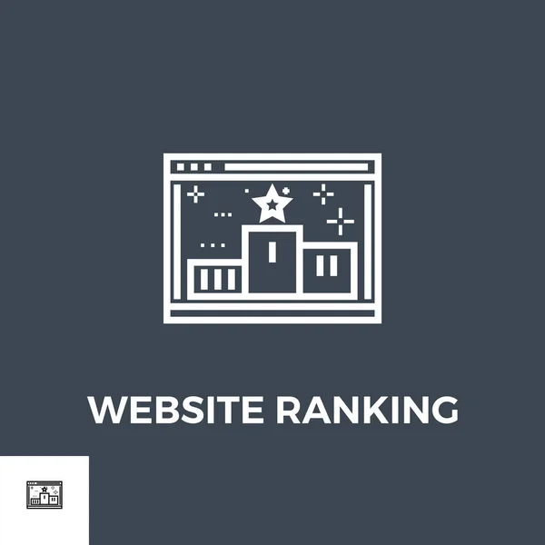 Webbplats Ranking Line Ikon — Stock vektor