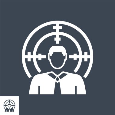 Hedef Seyirci Vektör Kabartma Simgesi