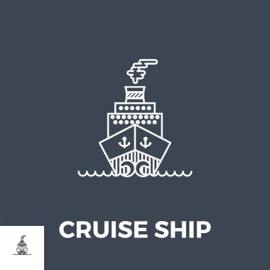 Seyahat Gemisi Simgesi Vektörü. 