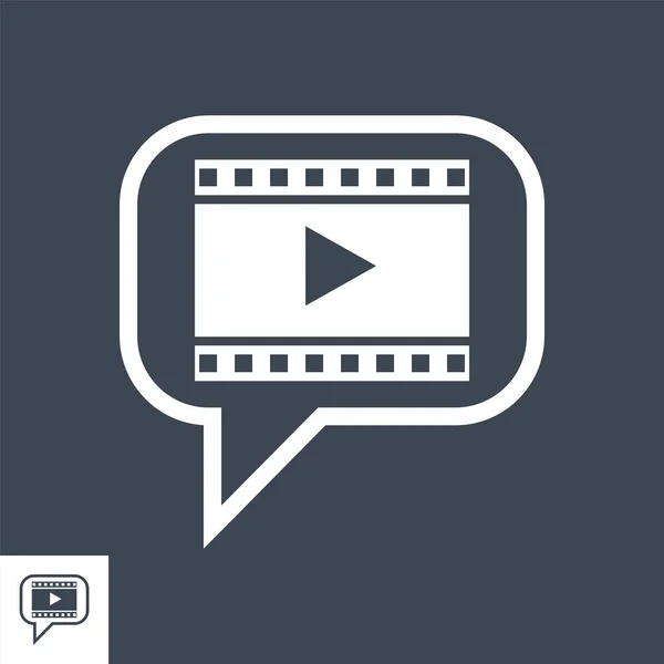 Video Marketing Vector Glyph Icon — Stock Vector