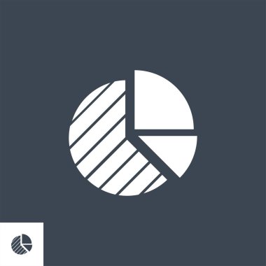 Pasta Grafiği ile ilgili vektör simgesi.