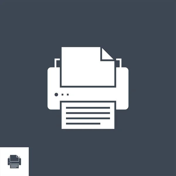 Printer gerelateerde vector glyph icoon. — Stockvector