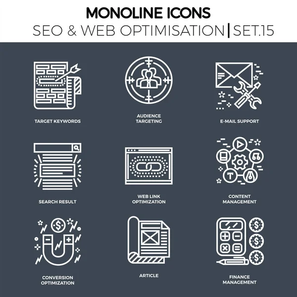 Opimisation SEO et web — Image vectorielle