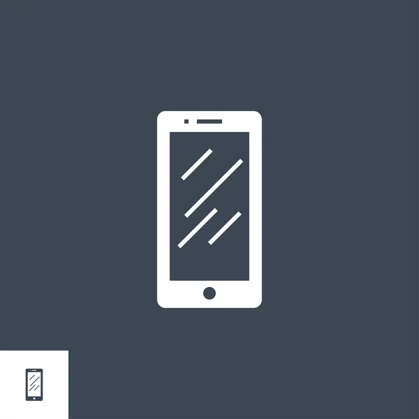 Smartphone Vecteur plat icône glyphe. — Image vectorielle
