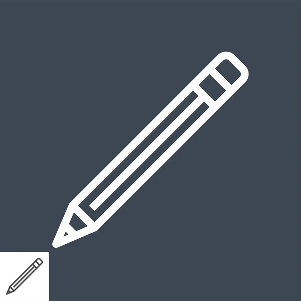 Pencil Related Vector Line Icon — Stock Vector