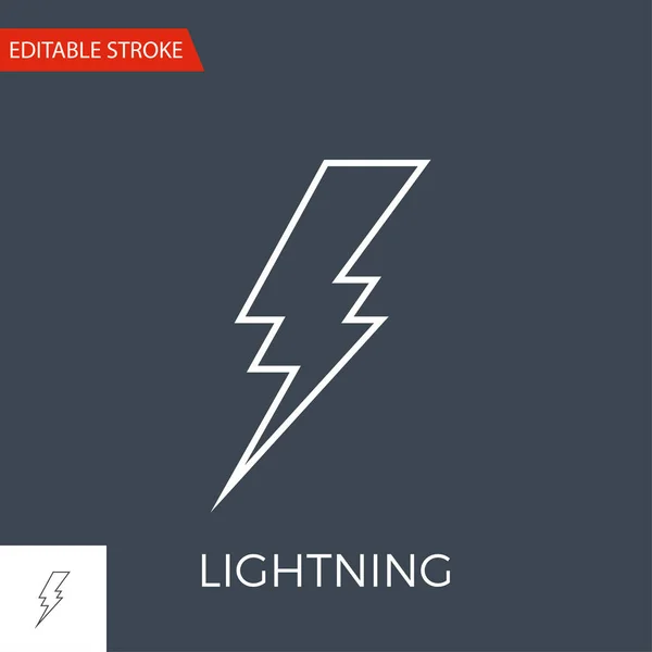 Lightning Vector Icon — Stock Vector