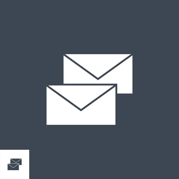 Mail related vector glyph icon. — Stock Vector