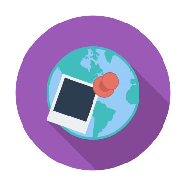 geotegirovanie tek düz simgesi.