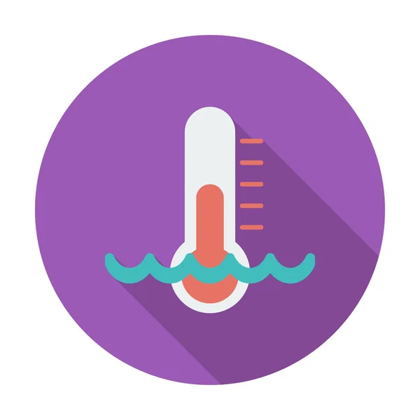 Thermomètre icône plate . — Image vectorielle