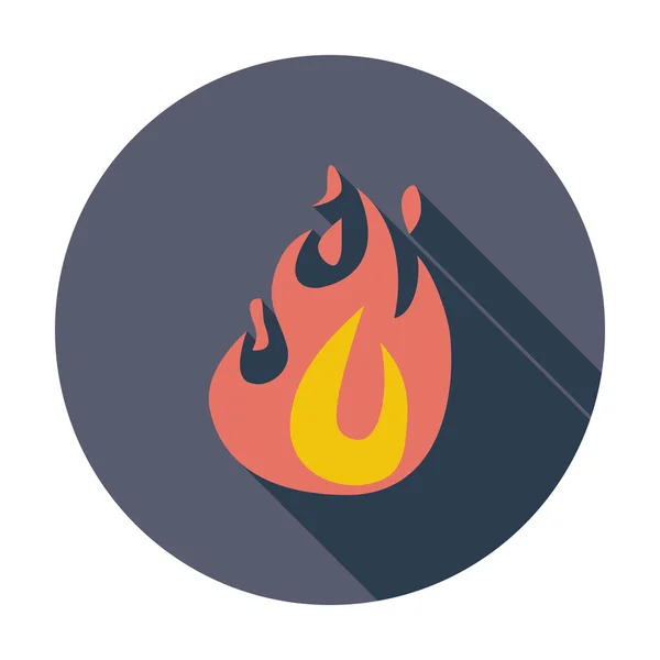 Icona piatta fuoco — Vettoriale Stock