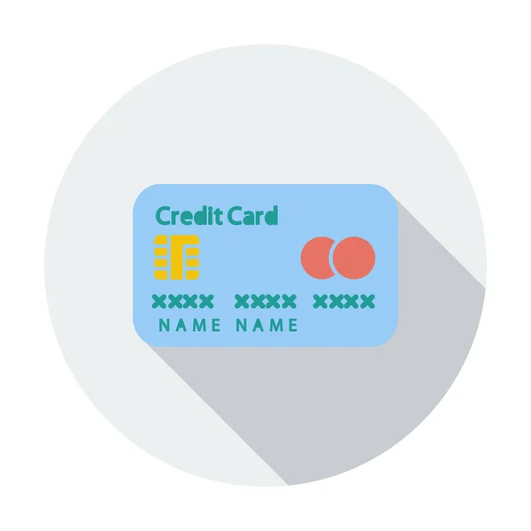 Jedné ploché ikony kreditní karty. — Stockový vektor
