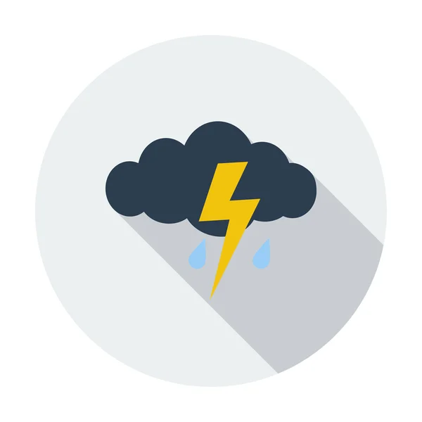 Storm platte pictogram. — Stockvector