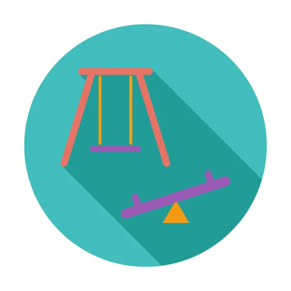 Swing. Icono plano único . — Vector de stock