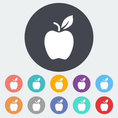 Apple düz simgesi