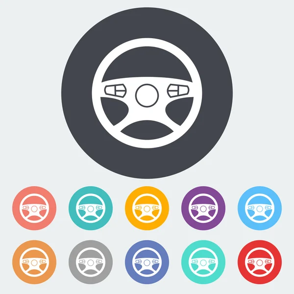 Car Steering Wheel icon. — Stock Vector