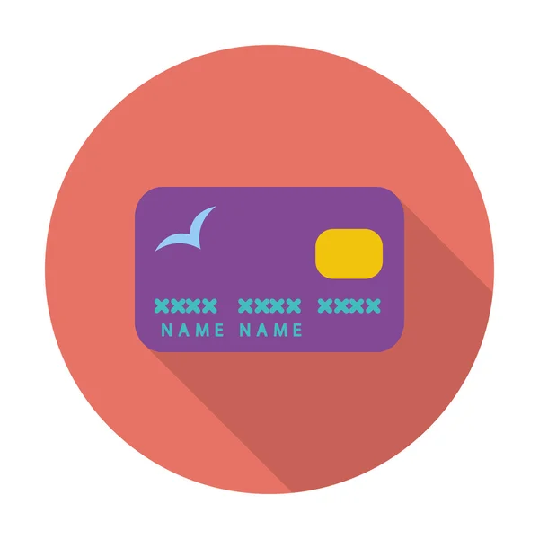 Creditcard één vlakke pictogram. — Stockvector