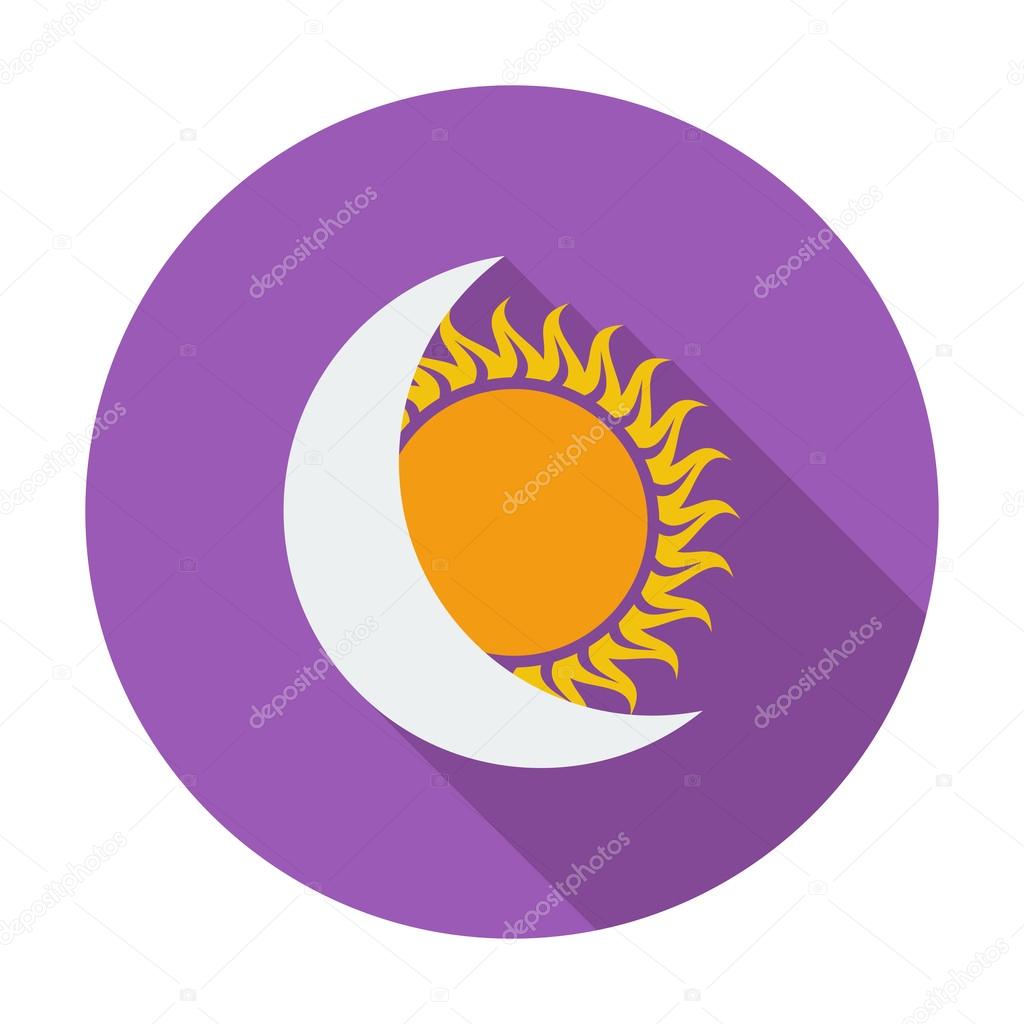 Solar eclipse single icon.