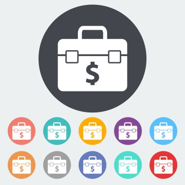 Evrak Çantası'nı düz tek simge.