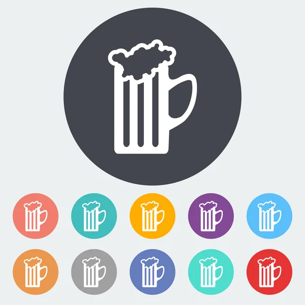 Beer flat icon — Stock Vector