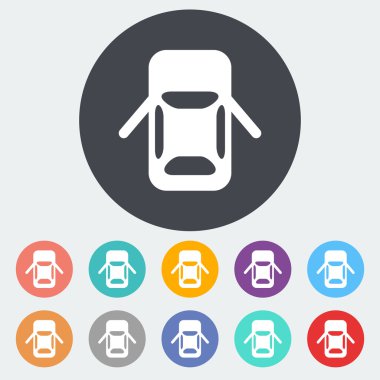 Arabayı düz simgesi.