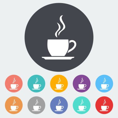 Café düz tek simge.