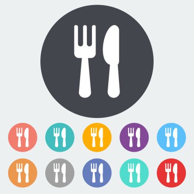 çatal bıçak takımı tek simge.