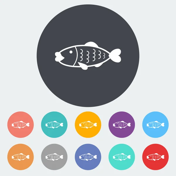 Icono de pescado — Vector de stock