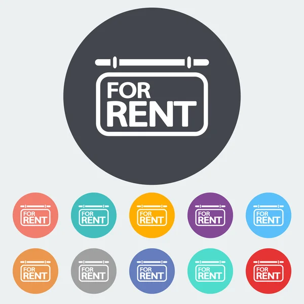 For rent. Single icon. — Stock Vector