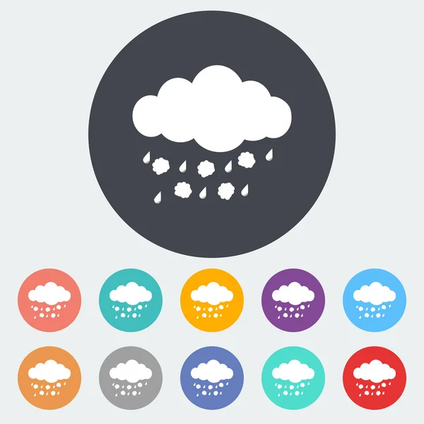 Hagel één pictogram. vectorillustratie. — Stockvector