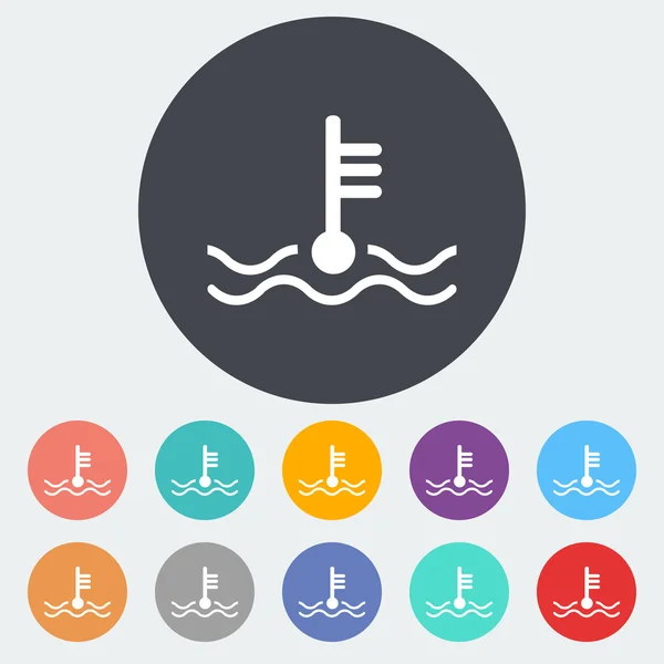 Ikonen för motor temperatur. — Stock vektor