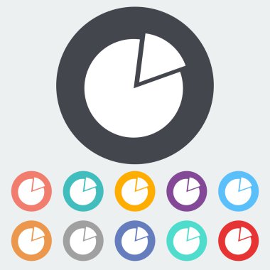 grafik tek düz simgesi.