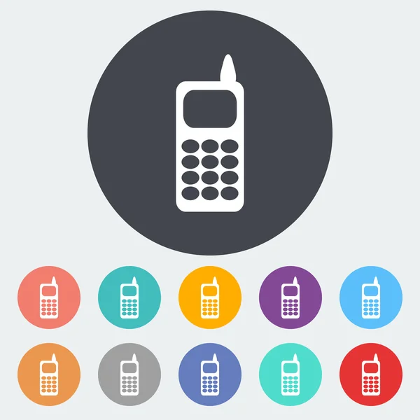 Enkele platte telefoonpictogram. — Stockvector